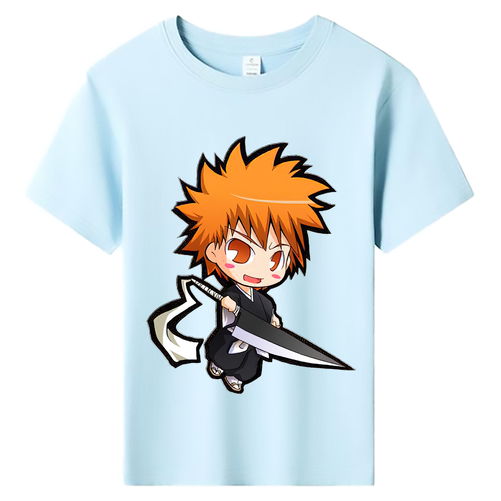 （画像用） ブリーチ 黒崎一護（くろさき いちご）BLEACH Kurosaki Ichigo 綿100％キッズTシャツ（フロントプリント）